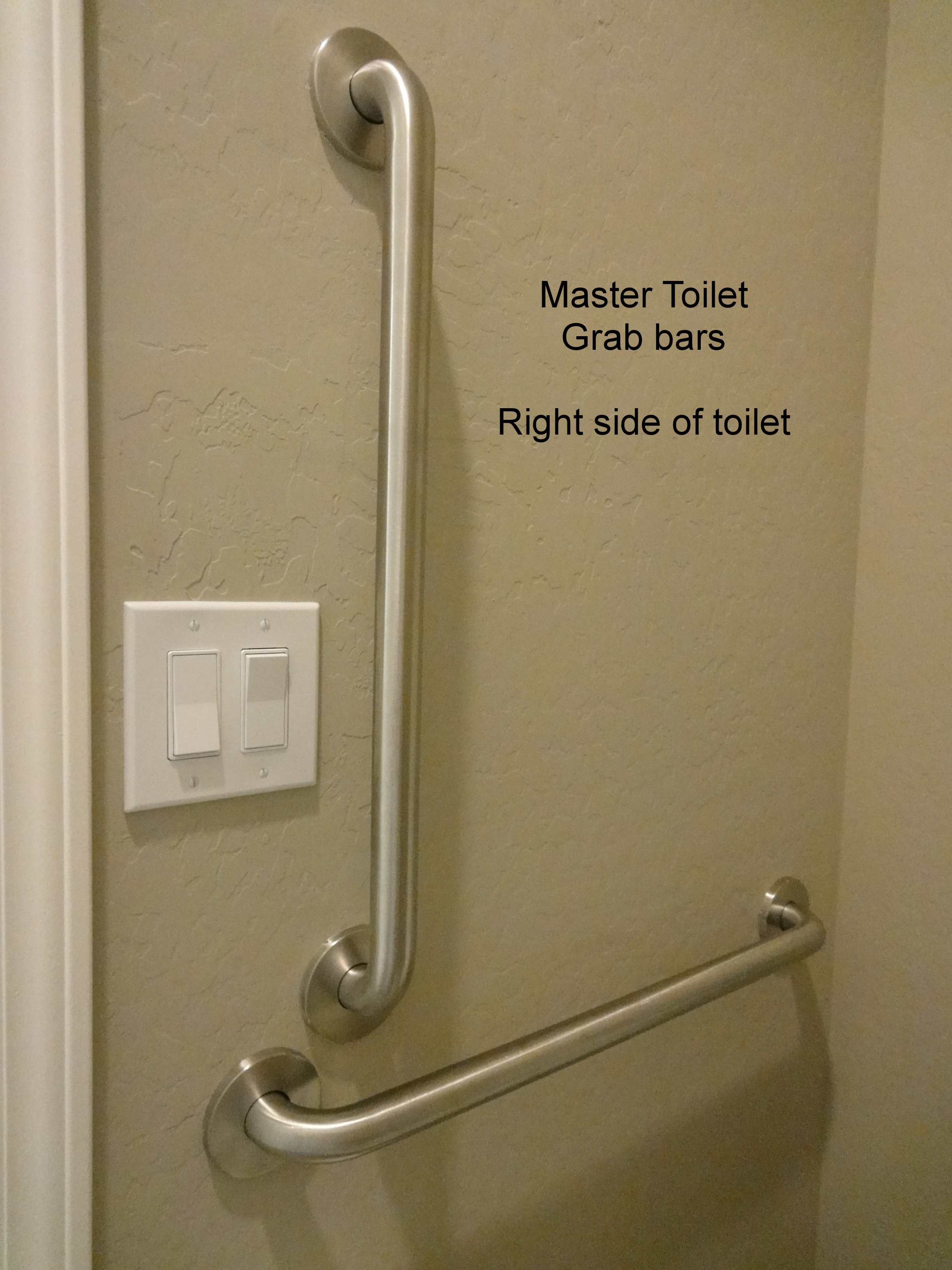 Vertical & Horizontal Grab bars - Left Master Bedroom Toilet Photo